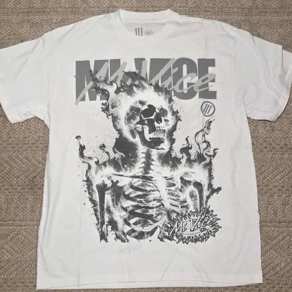 Evil Vice white graphic t-shirt (Size 2XL), new without tags.